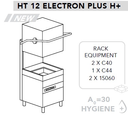 Купольные посудомоечные машины МАШИНА ПОСУДОМОЕЧНАЯ DIHR HT 12 ELECTRON PLUS H+PS+СПЕЦ.НОЖКИ МОРСКАЯ ВЕРСИЯ 400В/3Ф/50ГЦ БЕЗ НЕЙТР.
