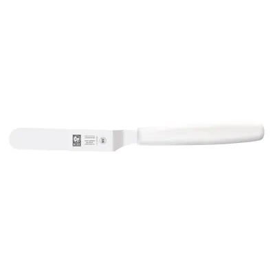 Инвентарь и инструмент Лопатка 21 см. изогнутая раб. часть 9*2 см. нерж. узкая с пластик. ручкой, белая ICEL