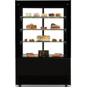 Витрина холодильная Cryspi Elegia Quadro К 1250 Д (верх9005мат_низ9005стр м)