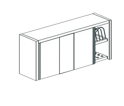 Полки настенные ПОЛКА НАСТЕННАЯ ЗАКРЫТАЯ APACH CHEF LINE LCW206DDSD