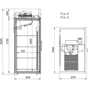 Шкаф морозильный Аркто F1.4–S (P) короткие ручки