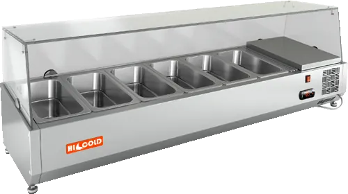 Витрины холодильные универсальные ВИТРИНА HICOLD VRX 1400 1/4