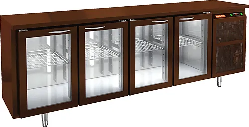 BNG 1111 HT BAR стол охл. (+2+10), 4 стеклянные двери, 2280х500х830мм, Hicold RUS