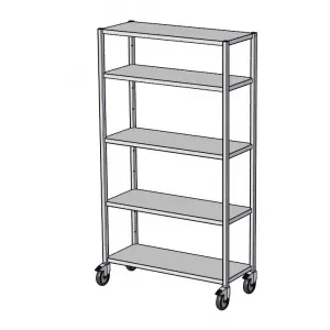 Стеллаж кухонный RoboLabs ST-120/5-180-5PDK