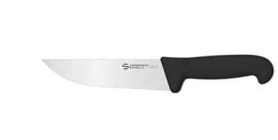 Инвентарь и инструмент Нож Sanelli Ambrogio серии Supra, SM09016B, для мяса 160 х 36 мм, черный