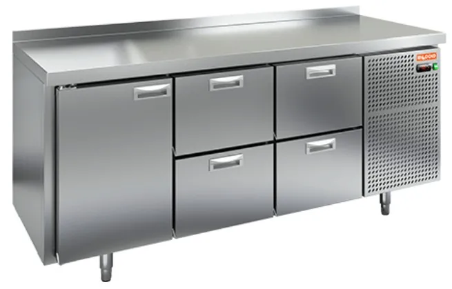 SN 122/TN стол охл.(-2+10), 1 дверь, 4 ящика, 1835х600х850мм, Hicold RUS