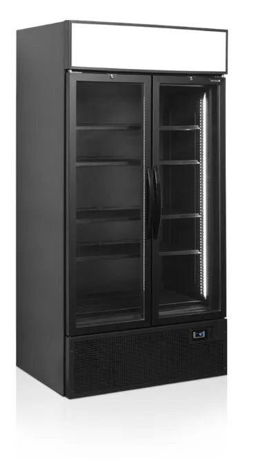 Шкаф холодильный со стеклом Tefcold FSC1000H BLACK