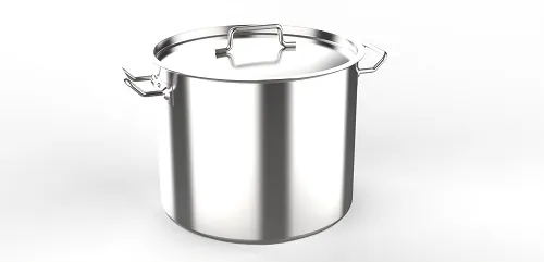 Котел 40 л. нерж. d=40 см. h=32,5 см. тройное дно с крышк. (индукция) MGprof