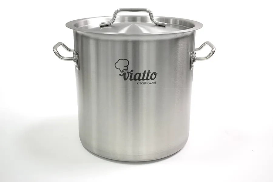 Кастрюля нерж с тройным дном 250х250 объём 12 л 101302, ( Viatto )