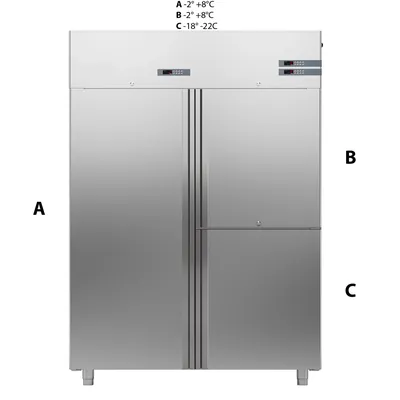 Шкафы морозильные ШКАФ КОМБИНИРОВАННЫЙ 1400 ЛИТРОВ APACH CHEF LINE LCK140N2M1D3
