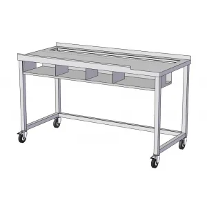 Стол производственный для раскатки теста RoboLabs SRs2D-160/7P-H9К