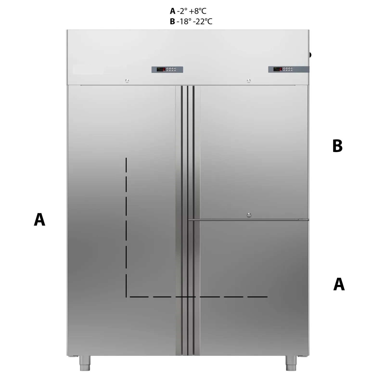 Шкафы морозильные ШКАФ КОМБИНИРОВАННЫЙ 1400 ЛИТРОВ APACH CHEF LINE LCK140N1M1D3