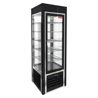 Витрины кондитерские VRC 350 Sh Black FR витрина охл. кондитерская., на низ. ножках, чёрная, рамка нерж., HICOLD RUS