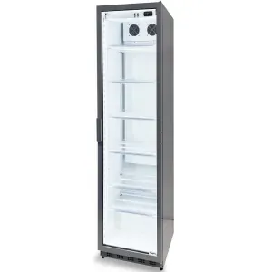 Шкафы холодильные Шкаф для напитков Frigoglass Max 500 B (R290) (сер.корпус, бел.кабинет, перенавес дв., 2Led, 6полок, 6цд, контроллер, откл.освещ.)