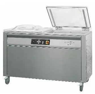 Вакуумные упаковщики Упаковщик вакуумный KOMET напольный PLUSVAC 25+ПАНЕЛЬ упр. perfect+насос 60М3/ЧАС+ЗАПАЙКА и обрез.