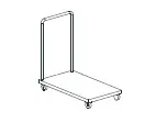 Тележки производственные и грузовые ТЕЛЕЖКА ПЛАТФОРМЕННАЯ APACH CHEF LINE LWB61087P
