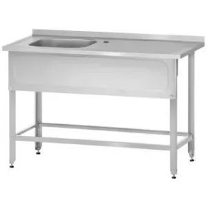 Ванны моечные Ванна моечная Mecon РПЦн - 1000*600*860 "Norma Zn", левое, м/о 400*400*250, борт, отв. д/смесит., экран (ножка угловая)