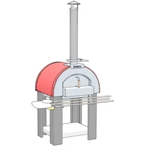 Печь дровяная Vesta 4 пиццы (терракотовая)