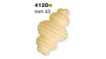 Рабочие органы и насадки Форма LA MONFERRINA для P6/P12 GNOCCHI 43 MM 412D бронза