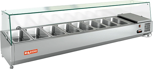 Витрина настольная HICOLD VRX 1800 1/3, холодильная, для ингредиентов