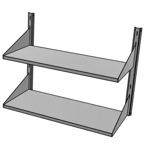 Полки настенные Полка навесная двухъярусная L=1200 RoboLabs KF063-00-1200A