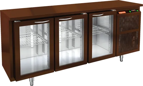 Стол с холодильным шкафом со стекл. двер. Hicold BNG 111 HT BAR (R290)