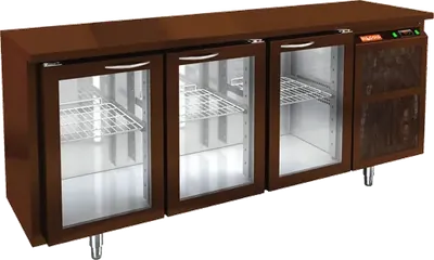 Столы холодильные СТОЛ С ХОЛОДИЛЬНЫМ ШКАФОМ СО СТЕКЛ. ДВЕР. HICOLD BNG 111 HT BAR (R290)