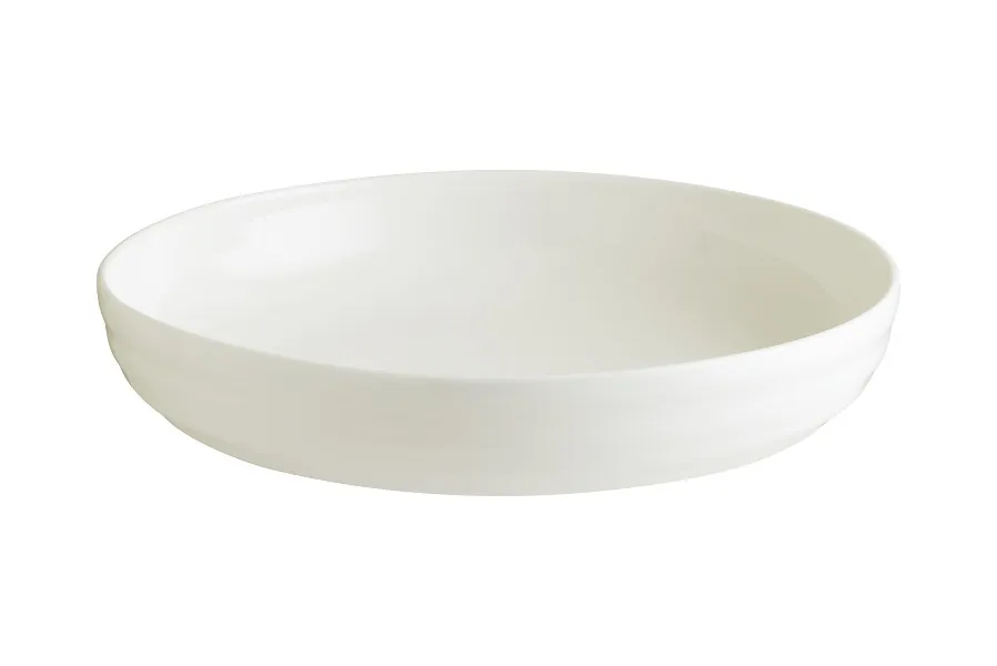 Тарелка Bonna POT22CK, 71102, d=220 мм глубокая 1070 мл h=45 мм с бортом белый форма Потт