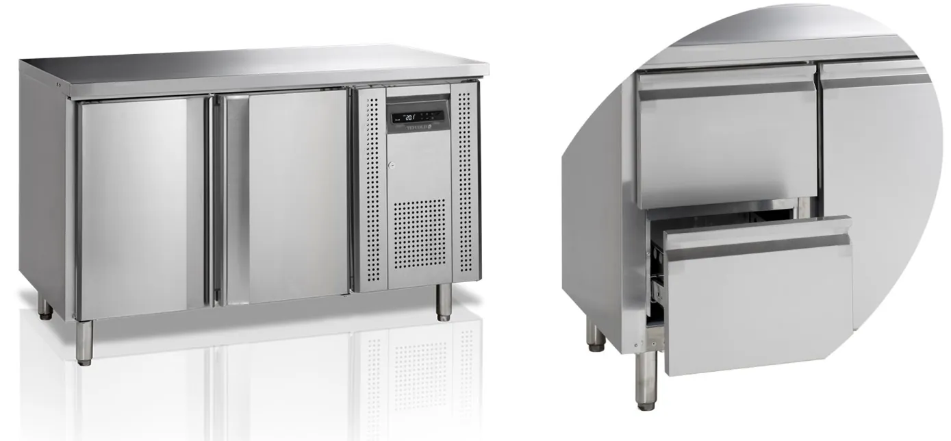 СТОЛ С ОХЛАЖД.ШКАФОМ TEFCOLD CK7210/-SP+ВЫДВИЖНЫЕ ЯЩИКИ В 1 СЕКЦИИ 12547