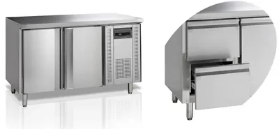 Столы холодильные СТОЛ С ОХЛАЖД.ШКАФОМ TEFCOLD CK7210/-SP+ВЫДВИЖНЫЕ ЯЩИКИ В 2 СЕКЦИЯХ 12547