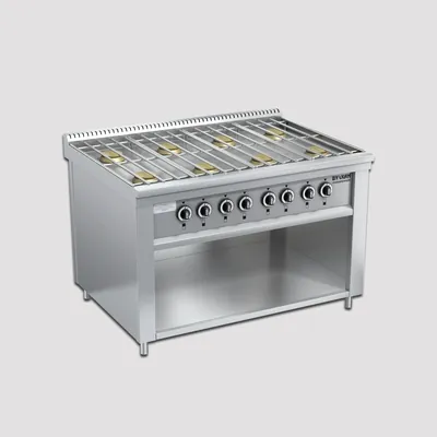 Плиты профессиональные Плита Вулкан-Heidebrenner ПРГ-IIA-8М серия Standart 900, 824109, газовая, ресторанная
