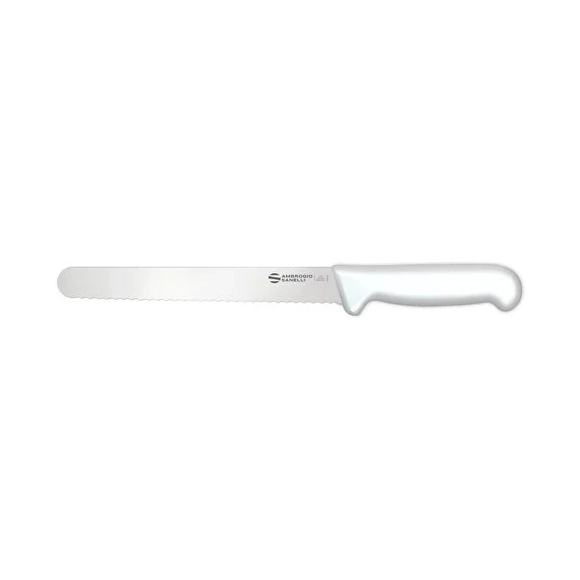 Нож Sanelli Ambrogio серии Supra Colore, SP63024W, для хлеба с зубчатым лезвием 240 мм, белый