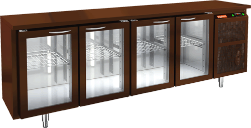 СТОЛ С ХОЛОДИЛЬНЫМ ШКАФОМ СО СТЕКЛ. ДВЕР. HICOLD BNG 1111 HT BAR (R290)