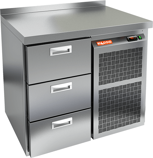СТОЛ С МОРОЗИЛЬНЫМ ШКАФОМ HICOLD GN 3 BR2 BT (R290)