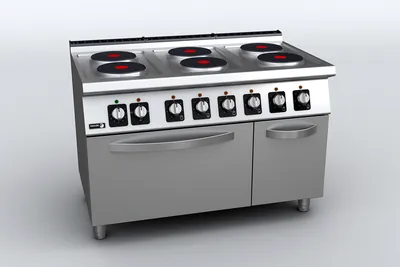 Плиты профессиональные Плита FAGOR C-E761, электрическая 6 круглых конфорок с духовкой