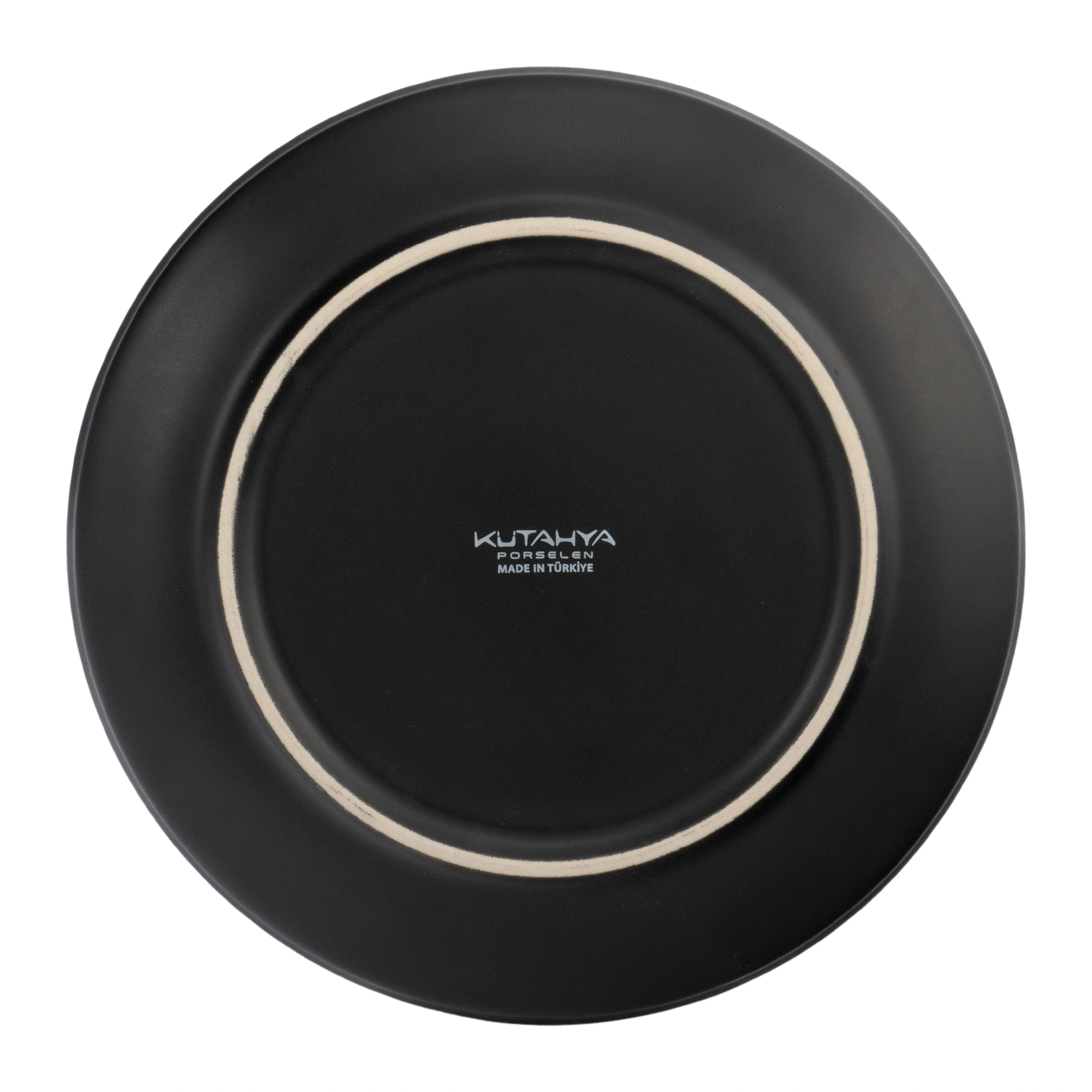 Kutahya Crouton CRT20DU855A11 Тарелка плоская (d20см, h2,55см) CREAM/BLACK