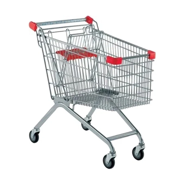 Тележка покупательская EKSI DK 180л, с д/с, TPR125, кр., тип евро