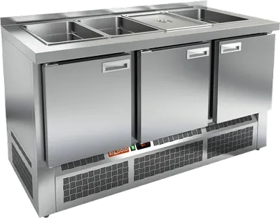 Столы для пиццы и салатов СТОЛ ДЛЯ САЛАТОВ HICOLD SLE3-111GN БЕЗ КРЫШКИ (R290)