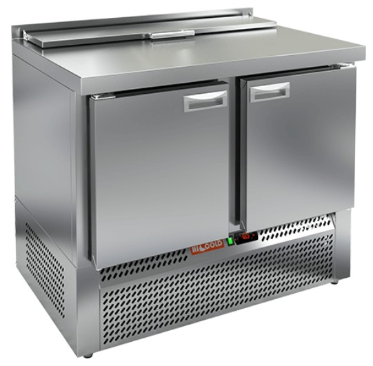 SLE2-11SN (1/6) стол для салатов охл.(+2+10), 2 двери, 1000х600х850мм, ниж.распол.агрегата