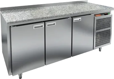 Столы холодильные СТОЛ С ХОЛОДИЛЬНЫМ ШКАФОМ HICOLD BN 111/TN КАМЕНЬ (R290)