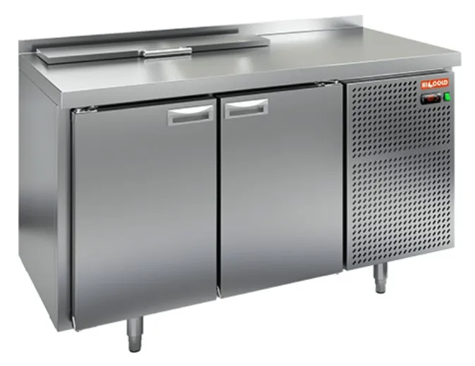 SL1-11SN (1/3) стол для салатов охл.(+2+10), 2 двери, 1390х600х850мм, HICOLD RUS