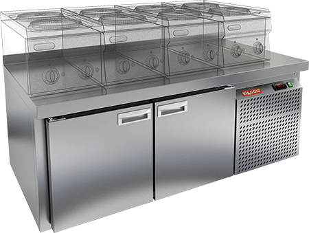 СТОЛ С МОРОЗИЛЬНЫМ ШКАФОМ HICOLD GN 11/BT LT Sh (R290)