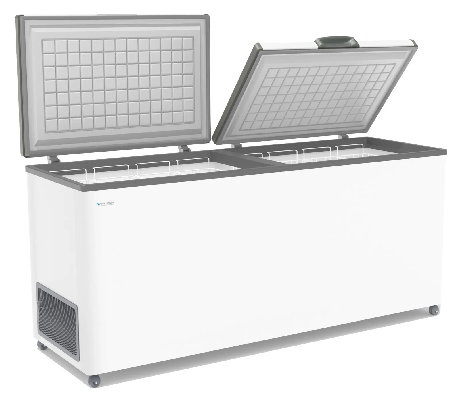 Ларь морозильный FROSTOR F 700 SD белый (серая рамка) STANDART DOUBLE (пропан)
