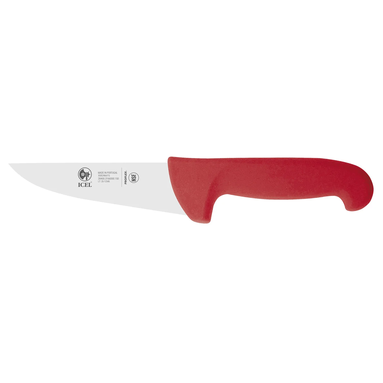Нож для мяса 150/290 мм. красный SAFE ICEL