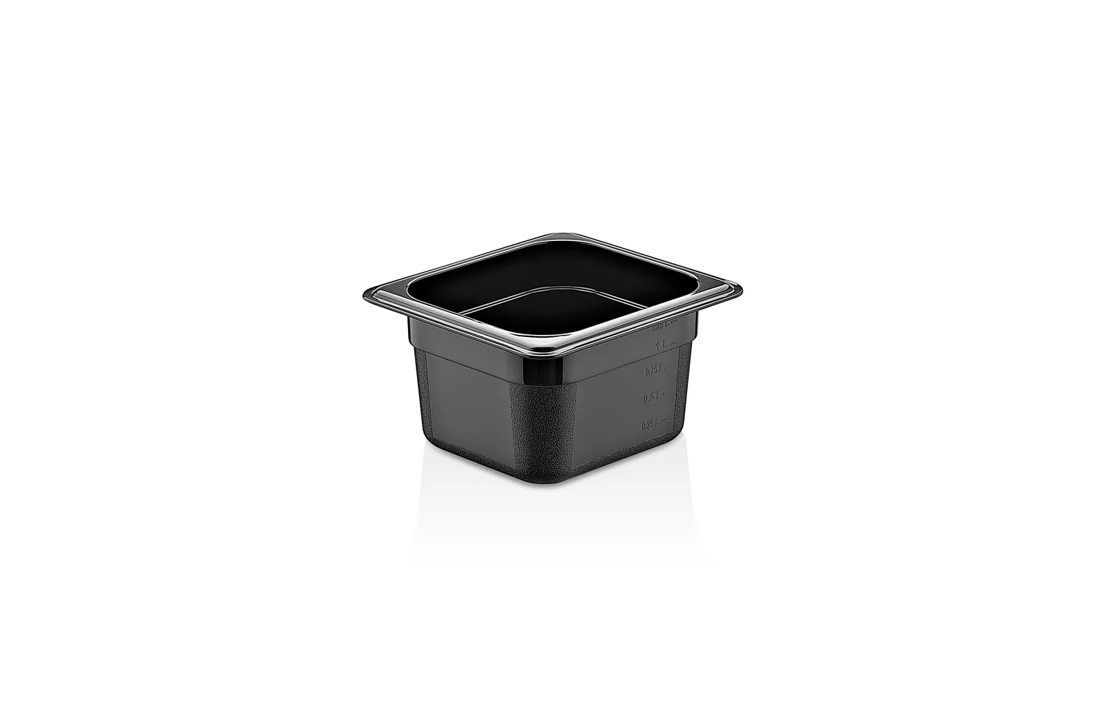 Гастроемкость 1/6 h=100 мм. 176*162 мм. 1,4 л. поликарб. черная GP Gastroplast
