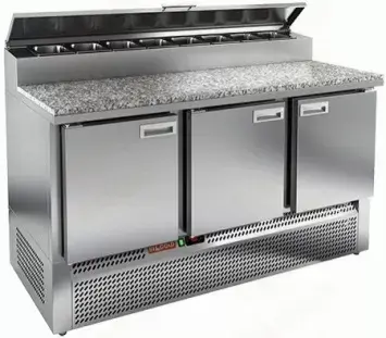 Стол охлаждаемый для пиццы HICOLD PZE2-111/GN, камень