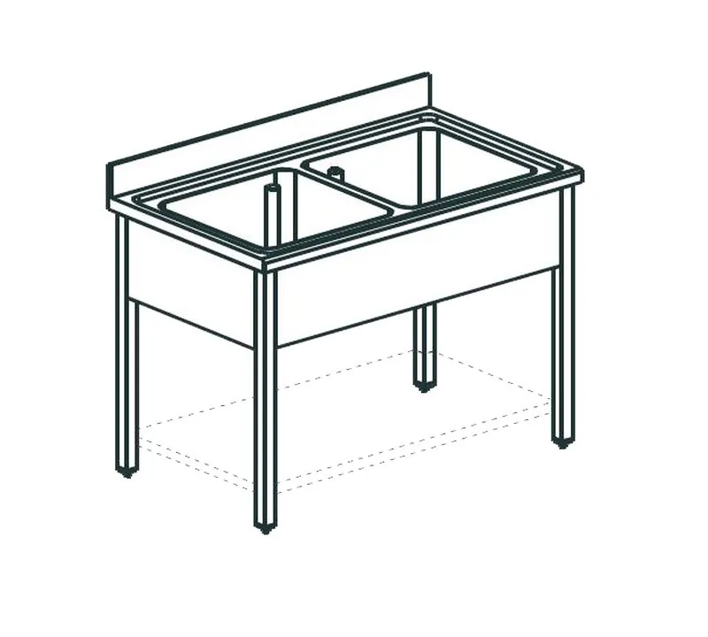 Ванна моечная APACH CHEF LINE L2S126-54SH