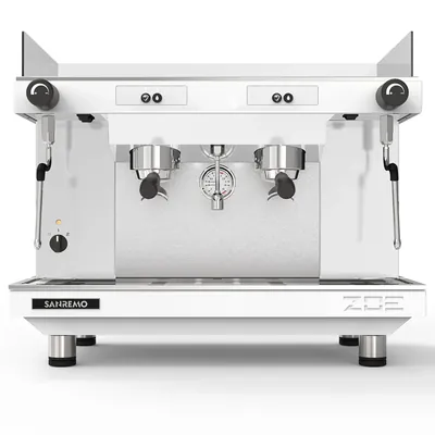 Кофемашины Кофемашина Sanremo Zoe SAP (полуавтомат) 2 высокие гр. белая