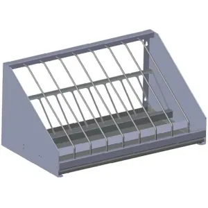 Полка настенная для разделочных досок Assum ПНД-П-6/3,5 (600х350х300) (9 секций, поддон)