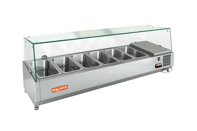 Столы для пиццы и салатов Витрина настольная HICOLD VRTG 1390 1/3, холодильная, для ингредиентов